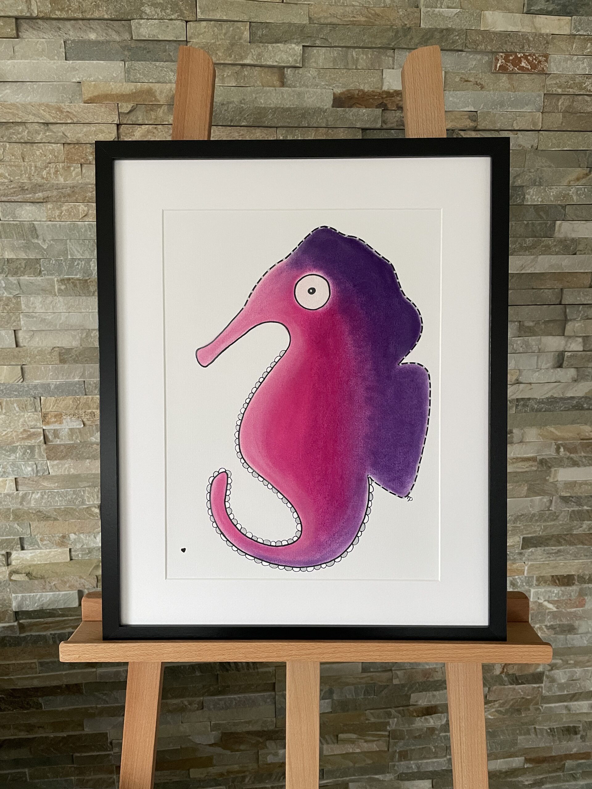 pinkes Seepferdchen