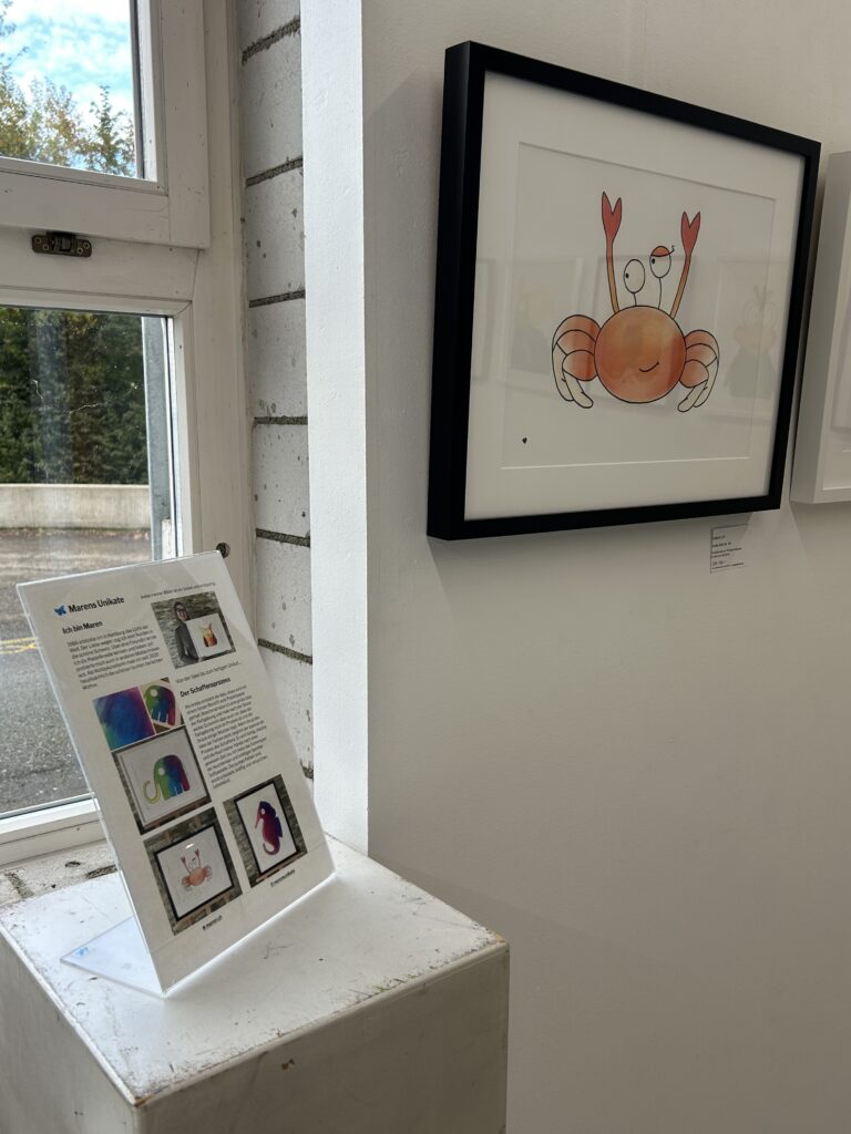 Galerie boesner Info Display mit Bild Krebs